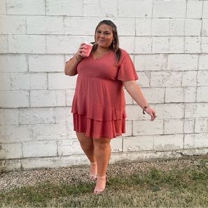 Plus Size Rustic Pink Dress